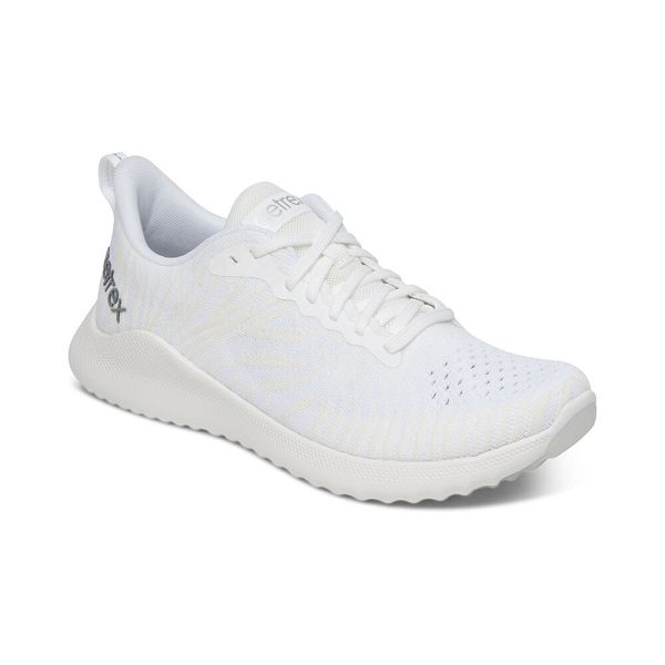 Aetrex Women's Emery Arch Support Sneakers - White | USA QRAUU7Z